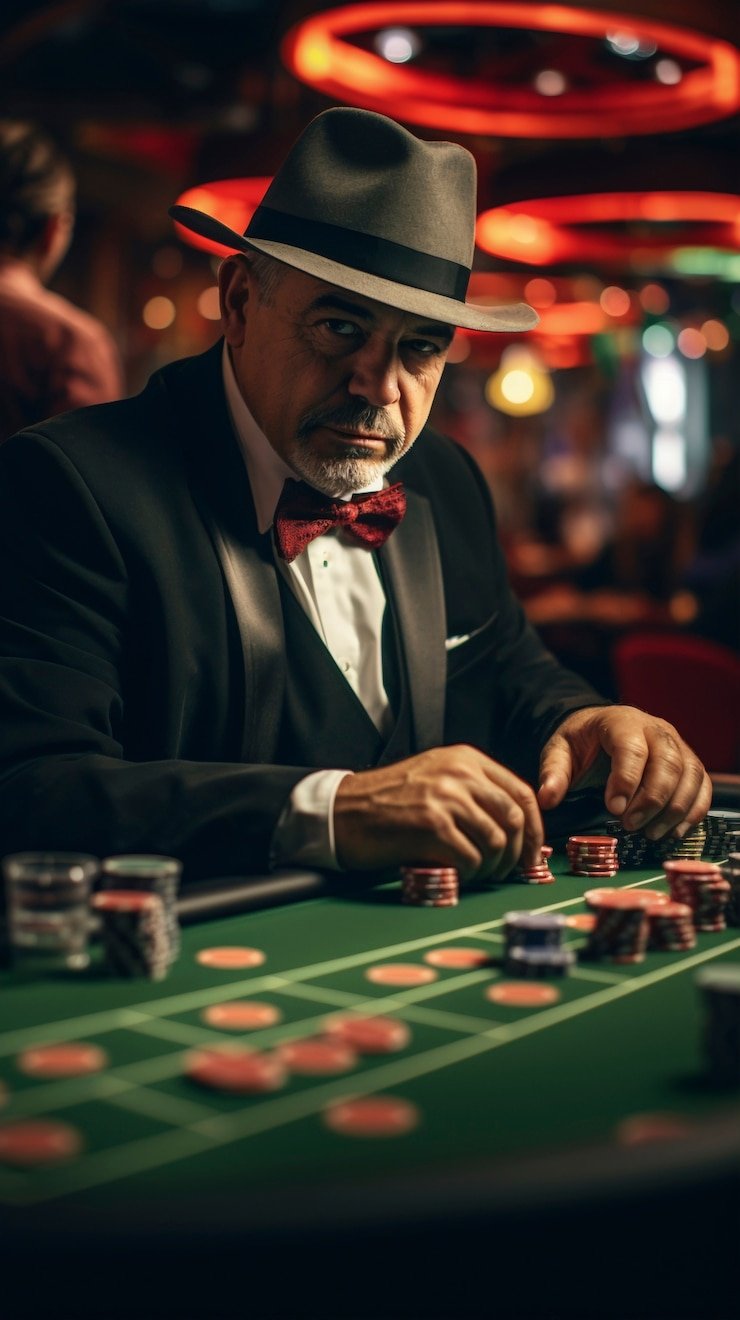 Live Game Show host at bandit togel broadcast studio with interactive betting interface